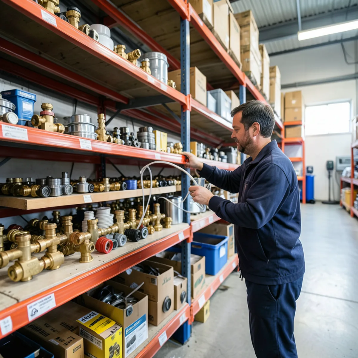 Service vehicle inventory of plumbing replacement parts